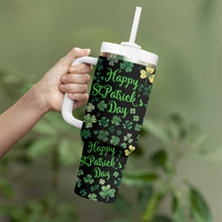 Lucky Irish Shamrocks Tumbler With Handle Happy St Patricks Day