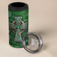 Funny Irish Facts 4 in 1 Can Cooler Tumbler Nutrition Facts Celtic Cross Lucky Shamrocks St Patricks Day