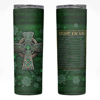Funny Irish Facts Skinny Tumbler Nutrition Facts Celtic Cross Lucky Shamrocks St Patricks Day