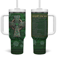 Funny Irish Facts Tumbler With Handle Nutrition Facts Celtic Cross Lucky Shamrocks St Patricks Day