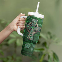 Funny Irish Facts Tumbler With Handle Nutrition Facts Celtic Cross Lucky Shamrocks St Patricks Day