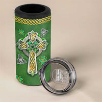 Irish Pride Celtic Cross 4 in 1 Can Cooler Tumbler In My Veins Flows The Blood Of Irish Rebels Ireland