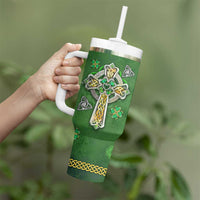 Irish Pride Celtic Cross Tumbler With Handle In My Veins Flows The Blood Of Irish Rebels Ireland