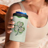 Personalized Lucky Celtic Shamrock 4 in 1 Can Cooler Tumbler Custom Name Ireland Irish Pride