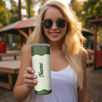 Personalized Lucky Celtic Shamrock Skinny Tumbler Custom Name Ireland Irish Pride