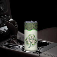 Personalized Lucky Celtic Shamrock Skinny Tumbler Custom Name Ireland Irish Pride