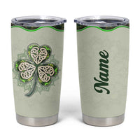 Personalized Lucky Celtic Shamrock Tumbler Cup Custom Name Ireland Irish Pride