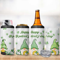 Personalized Lucky Green Gnomies 4 in 1 Can Cooler Tumbler Irish Gnomes Happy St Patrick's Day Leopard