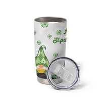 Personalized Lucky Green Gnomies Tumbler Cup Irish Gnomes Happy St Patrick's Day Leopard