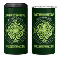 Irish Pride Celtic Shamrock 4 in 1 Can Cooler Tumbler An Irish Blessing Lucky Wishes