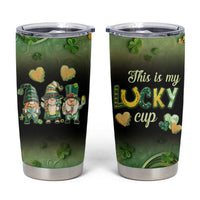 This Is My Lucky Cup Tumbler Cup Cute Irish Gnomes Buffalo Palid Funny St Patricks Day