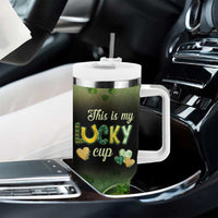 This Is My Lucky Cup Tumbler With Handle Cute Irish Gnomes Buffalo Palid Funny St Patricks Day