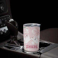 Personalized Sisterhood Floral Pink Tumbler Cup Custom Name Sisters Are Always Close At Heart