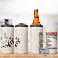 Funny Wifey 4 in 1 Can Cooler Tumbler Wife Nutrtion Facts Spouse Gift TB02
