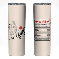 Funny Wifey Skinny Tumbler Wife Nutrtion Facts Spouse Gift TB02