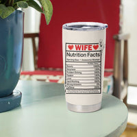 Funny Wifey Tumbler Cup Wife Nutrtion Facts Spouse Gift TB02