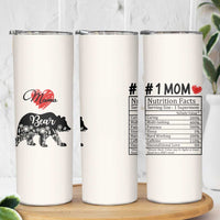 Mama Bear Skinny Tumbler #1 Mom Nutrition Facts Floral Bear Mothers Day Gift TB02