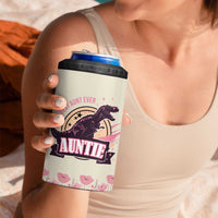 Best Aunt Ever Floral 4 in 1 Can Cooler Tumbler Funny Dinosaur Auntie Nutrition Facts Cute Rex Aunts Gift TB02