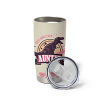 Best Aunt Ever Floral Tumbler Cup Funny Dinosaur Auntie Nutrition Facts Cute Rex Aunts Gift TB02
