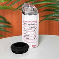 Don't Mess With Mamasaurus 4 in 1 Can Cooler Tumbler Funny Dinosaur Mom Nutrition Facts Cute Rex Floral Mama Mother's Day TB02