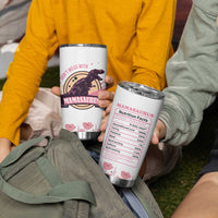 Don't Mess With Mamasaurus Tumbler Cup Funny Dinosaur Mom Nutrition Facts Cute Rex Floral Mama Mother's Day TB02