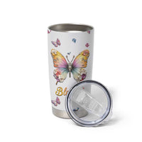 Floral Butterfly Christian Tumbler Cup Blessed Inspirational Bible Verses Faith-based Religious Scripture
