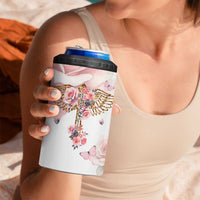 Floral Christian Faith 4 in 1 Can Cooler Tumbler Inspirational Bible Verses Faith-based Religious Scripture