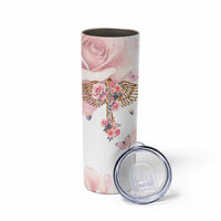 Floral Christian Faith Skinny Tumbler Inspirational Bible Verses Faith-based Religious Scripture