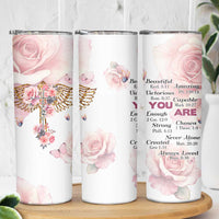 Floral Christian Faith Skinny Tumbler Inspirational Bible Verses Faith-based Religious Scripture