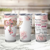 Floral Christian Faith Tumbler Cup Inspirational Bible Verses Faith-based Religious Scripture