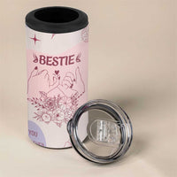Bestie Friendship 4 in 1 Can Cooler Tumbler Cute Pink Aesthetic True Girls Friendship Quotes