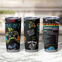 Gamer Nutrition Facts Tumbler Cup Video Game Controller Funny Gaming Gift