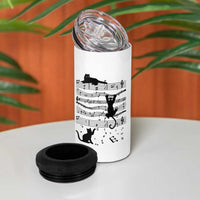 Music Teacher 4 in 1 Can Cooler Tumbler Teaching Music Is My Superpower Musicians Funny Cat Music Notes