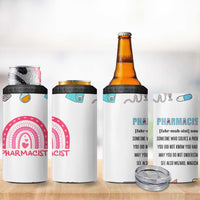 Funny Pharmacist 4 in 1 Can Cooler Tumbler Pharmacy Tech Appreciation Pill Bottle Prescription