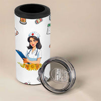 Funny Nurse Nutrition Facts 4 in 1 Can Cooler Tumbler Medical Rn Healthcare Worker Appreciation, Nursing School Student Gift