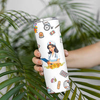 Funny Nurse Nutrition Facts Skinny Tumbler Medical Rn Healthcare Worker Appreciation, Nursing School Student Gift