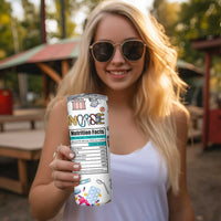 Funny Nurse Nutrition Facts Skinny Tumbler Medical Rn Healthcare Worker Appreciation, Nursing School Student Gift