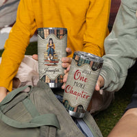 Personalized Book Lover Tumbler Cup Custom Name Just One More Chapter Bookworm Bibliophile Gift