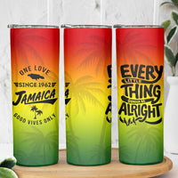 One Love Jamaica Skinny Tumbler Every Little Thing Gonna Be Alright Good Vibes Since 1962 - Wonder Print Shop