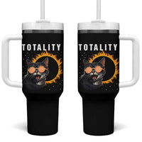 Total Solar Eclipse Tumbler With Handle Funny Cat Totality - Wonder Print Shop
