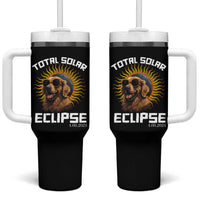 Total Solar Eclipse Tumbler With Handle Golden Retriever April 8 2024 - Wonder Print Shop