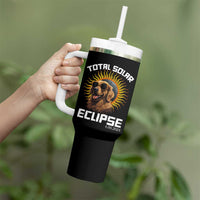 Total Solar Eclipse Tumbler With Handle Golden Retriever April 8 2024 - Wonder Print Shop