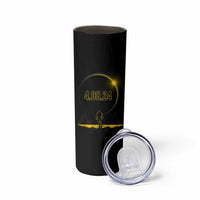 Total Solar Eclipse Bigfoot Skinny Tumbler American Totality April 8 2024 Sasquatch Silhouette - Wonder Print Shop