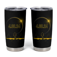 Total Solar Eclipse Bigfoot Tumbler Cup American Totality April 8 2024 Sasquatch Silhouette - Wonder Print Shop