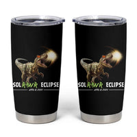 Total Solar Eclipse Dinosaur Tumbler Cup Solrawr Eclipse April 8 2024 - Wonder Print Shop