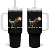 Total Solar Eclipse Dinosaur Tumbler With Handle Solrawr Eclipse April 8 2024 - Wonder Print Shop