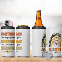 Best Freakin Auntie Ever 4 in 1 Can Cooler Tumbler Funny Aunt Reminder You're Awesome Leopard Rainbow