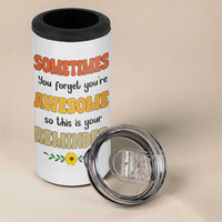 Best Freakin Auntie Ever 4 in 1 Can Cooler Tumbler Funny Aunt Reminder You're Awesome Leopard Rainbow