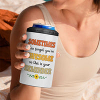 Best Freakin Auntie Ever 4 in 1 Can Cooler Tumbler Funny Aunt Reminder You're Awesome Leopard Rainbow