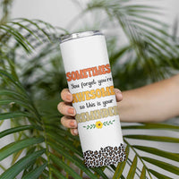 Best Freakin Auntie Ever Skinny Tumbler Funny Aunt Reminder You're Awesome Leopard Rainbow